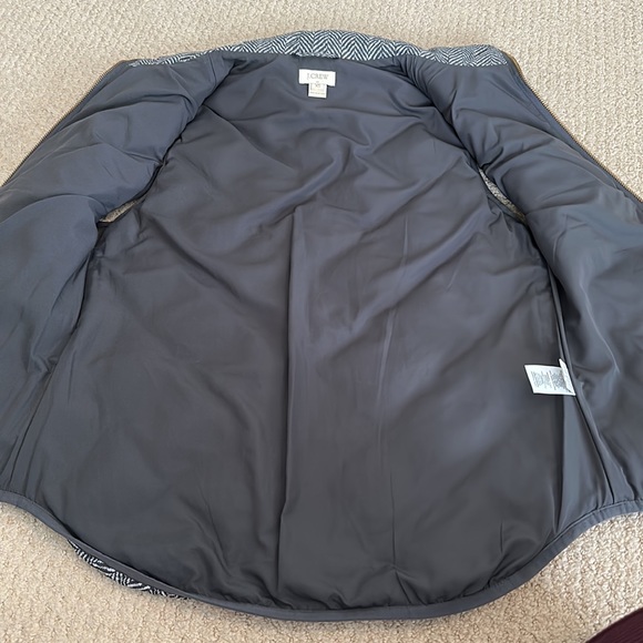 J Crew Gray Herringbone Quilted Vest - Picture 4 of 5